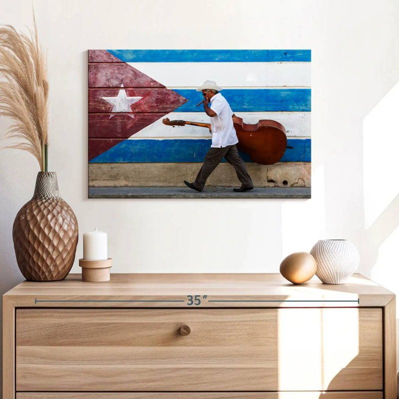 Abarca Cuban Cellist, 16" H x 24" W