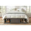 Base de lit plateforme avec 4 tiroirs de rangement et pied de lit avec casier de rangement, sans tête de lit-1256900957