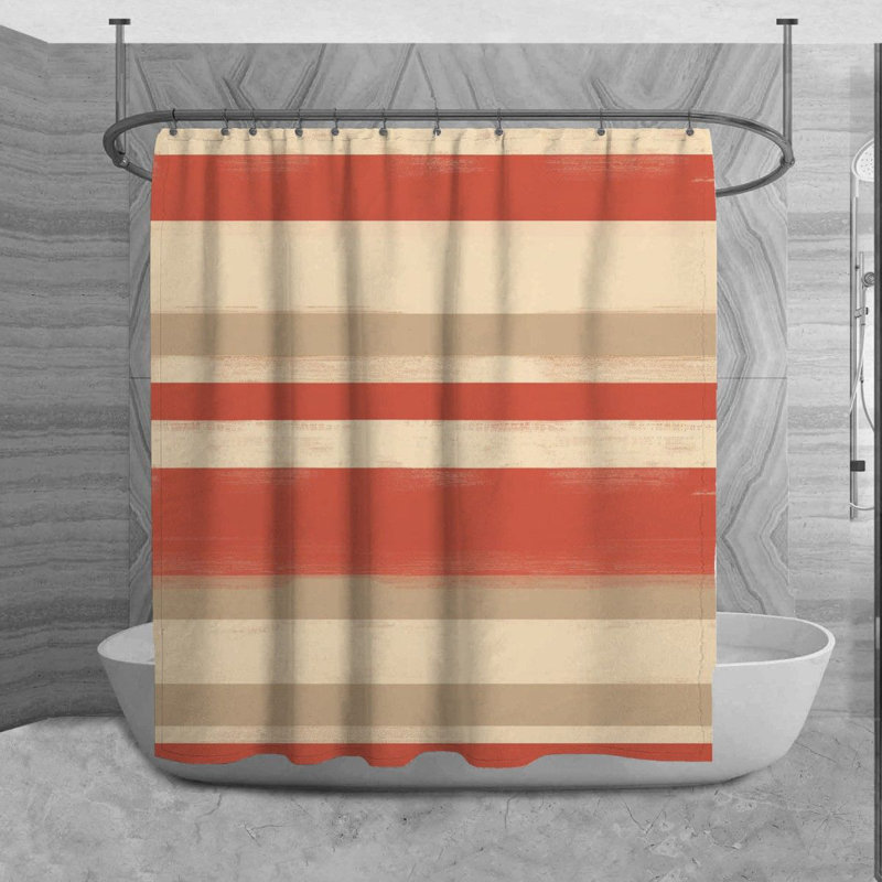 Rideau de douche à rayures Lazette, H 84 po x l 70 po