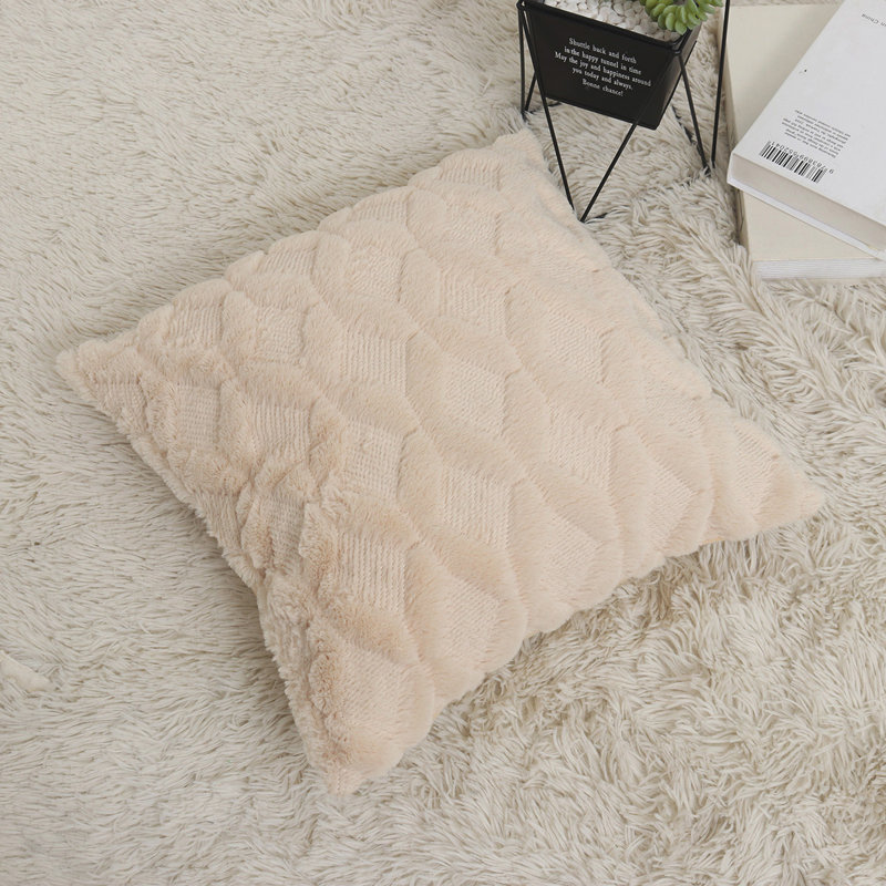 Coussin décoratif touffeté à treillis