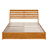 Lamareon Solid Wood Platform Bed with Footboard & Roll Out Trundle Bed-245492667-226224414