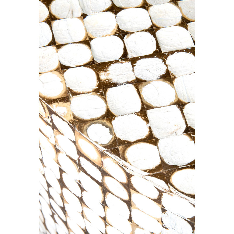 New Hampton Round Coffee Table, Blanc