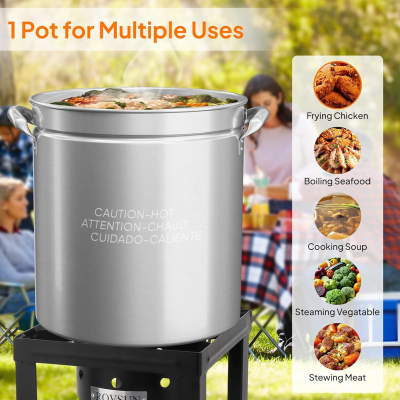 36QT Stainless Steel Seafood Boil Pot