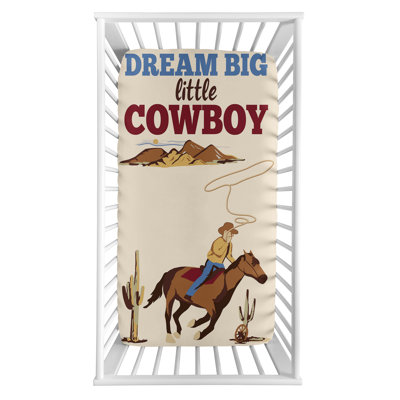 Drap-housse pour lit de bébé Wild West Cowboy