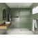 Aurora 40 in. x 78 in. Fully Frameless Fluted Radius Single Fixed Shower Panel
