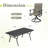 6-Person Rectangular Patio Dining Set With Swivel PVC-coated polyester Chairs-261912153