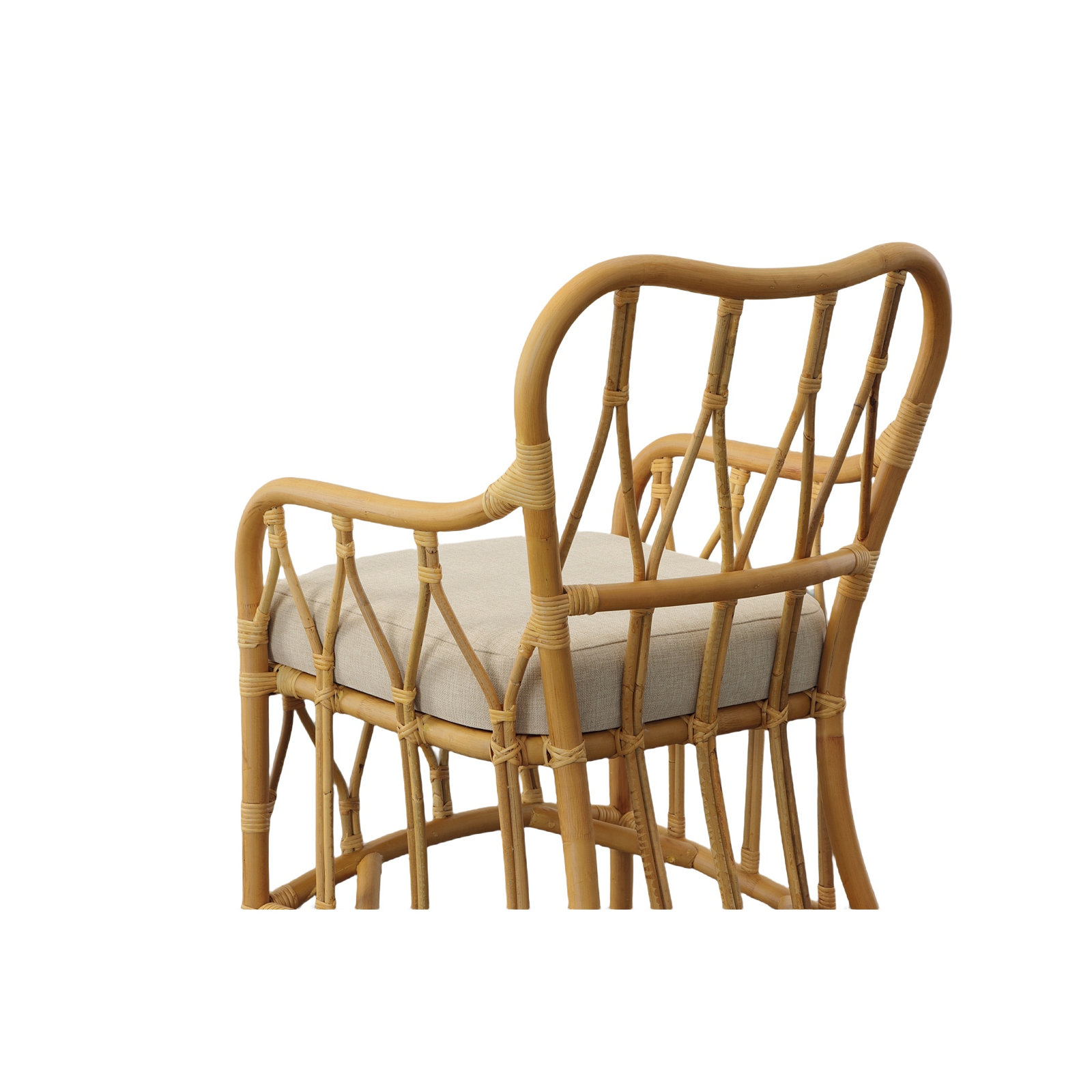 Persia Wicker Premium All-Weather Wicker Outdoor Dining Armchair with Cushion