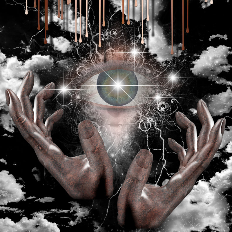 Hands Holding Eyeball by Bestdesigns - Wrapped Canvas Print, 30cm H x 30cm W