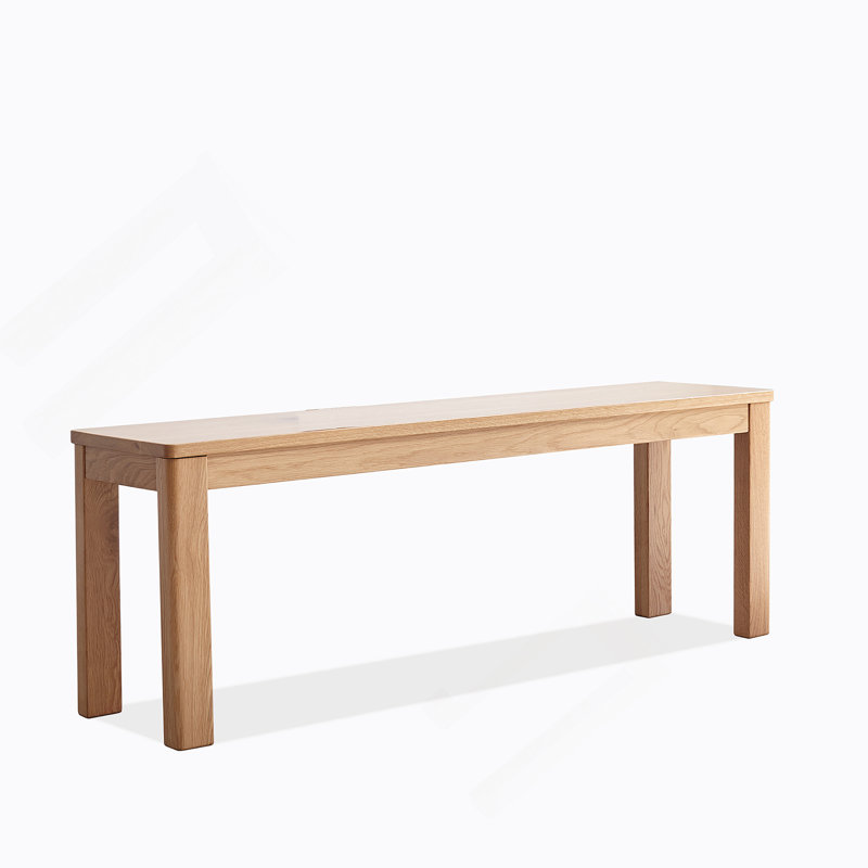 Banc de table en bois de chêne naturel pour salle à manger, H 16,14 po x l 47,24 po x P 11,81 po, Chêne