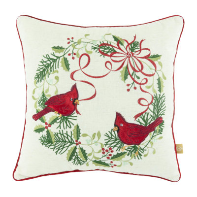 Lenox Winter Greetings Wreath Pillow