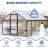8X12 FT Greenhouse for Outdoors, Polycarbonate Flower Greenhouse with Roof Vent, Push-Pull Lockable Door, Aluminum Walk-in Greenhouses for Outside Garden Backyard, Patio, Lawn-122579196-122579198
