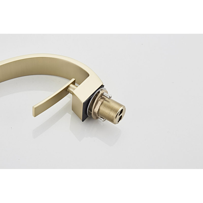 Single Hole Faucet Single-handle Bathroom Faucet, Brushed Gold