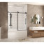 Solution de douche pour salle de bain moderne coulissante en verre trempé noir mat