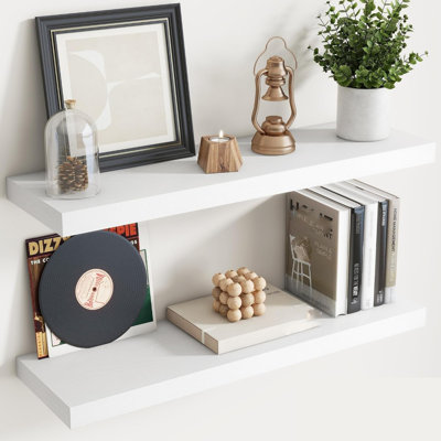 3.5 cm H x 80 cm W Floating Shelf Bookcase