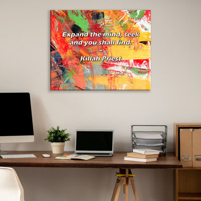 Artsy Quote "Expand the mind, seek and you shall find." By Killah Priest Gallery Wrapped Canvas