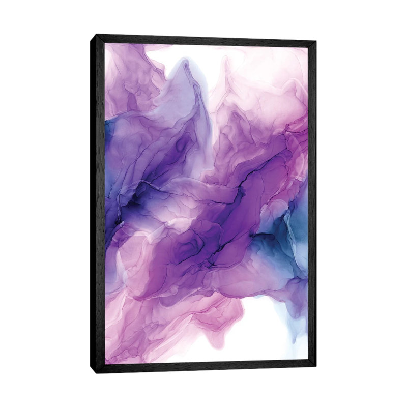 Purple Power I by Elizabeth Karlson - Print on Canvas, 152.4cm H x 101.6cm W x 3.81cm D, Black Framed