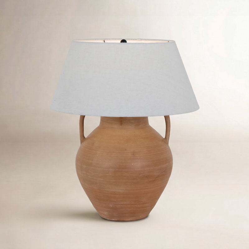 Atrani Table Lamp, Aged Natural Terracotta
