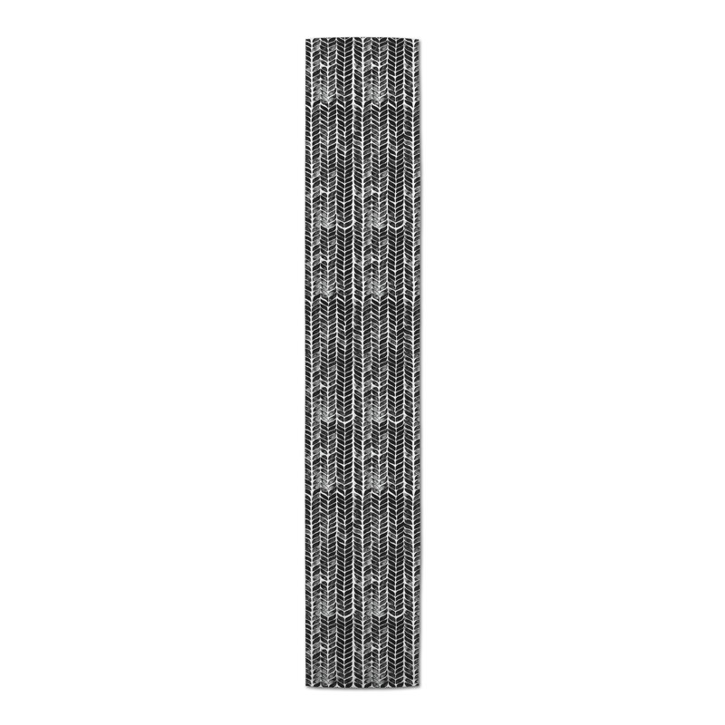 Chemin de table rectangulaire en polyester Cenya, 90 po x 16 po, Noir