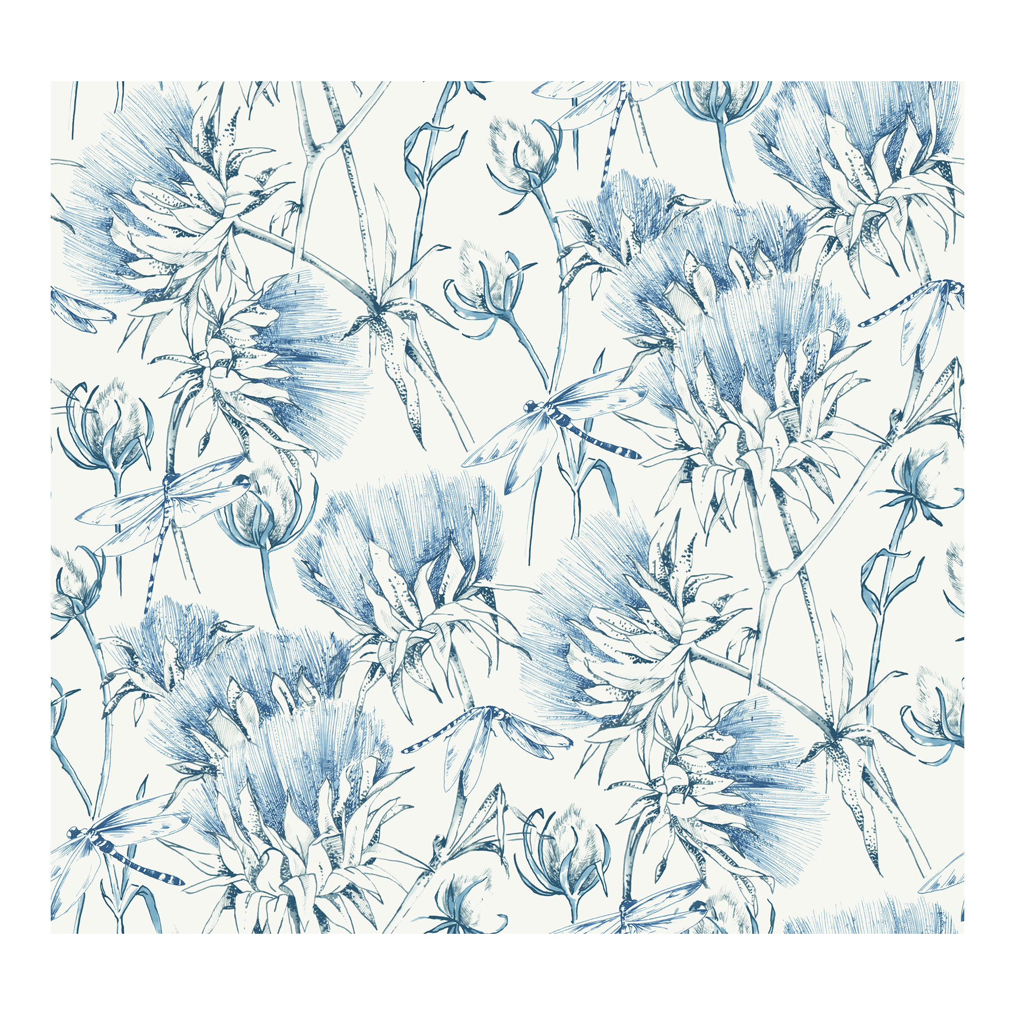 Animal Print Wallpaper, Blue