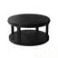 Table basse ronde avec tablette de rangement inférieure-288164315