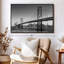 «SF Bay Bridge», reproduction sur toile en noir et blanc-2065389495