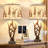 26" Dimmable Antler Table Lamp With 3-Way Bulbs & USB Ports