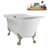 58" Streamlin Clawfoot Tub,Tray,Drain, Clawfeet-101628927-102219868