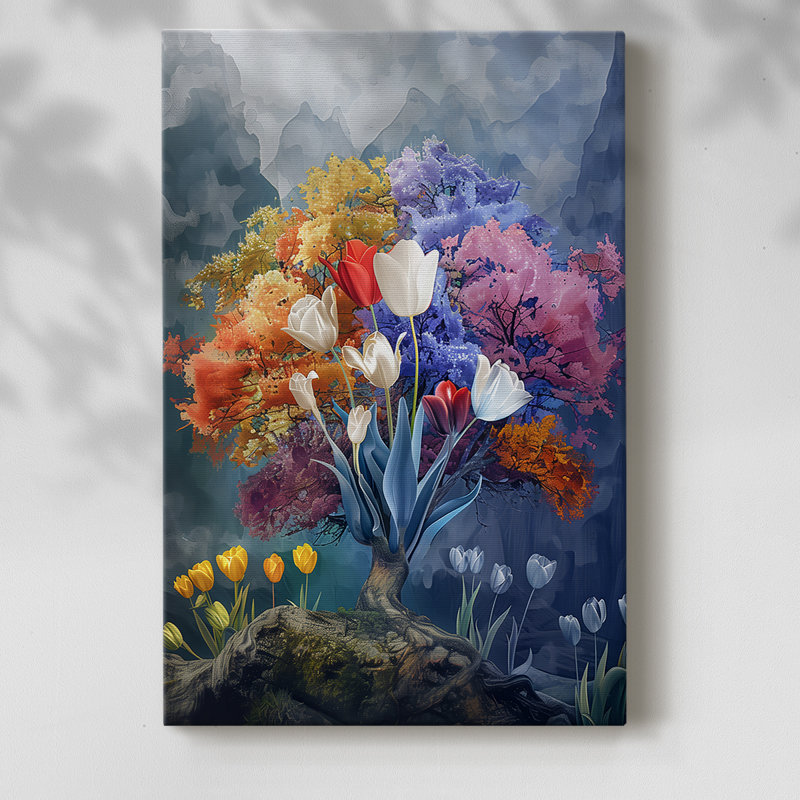 Série FLORAL DCCDXII - Impression sur toile seulement - NON CADRE, H 12 po x l 8 po
