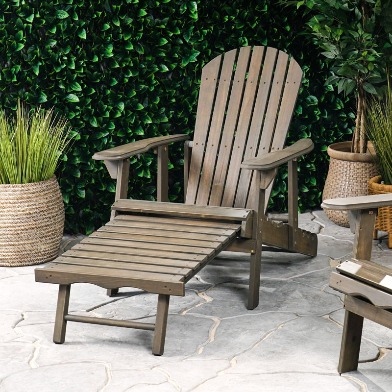 Malibu Adirondack Chair For Garden Yard, Gray