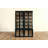 Harlow Mango Wood and Glass 2-Piece Cabinet with 8 Doors and 6 Shelves, Black and Natural