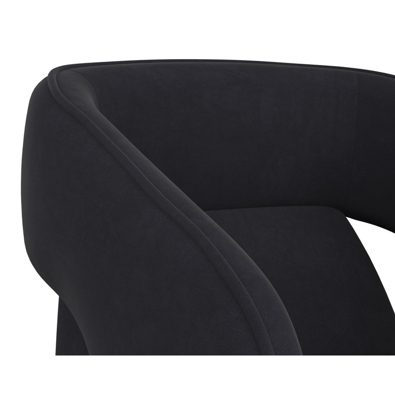 Kendrick Upholstered Arm Chair, Black