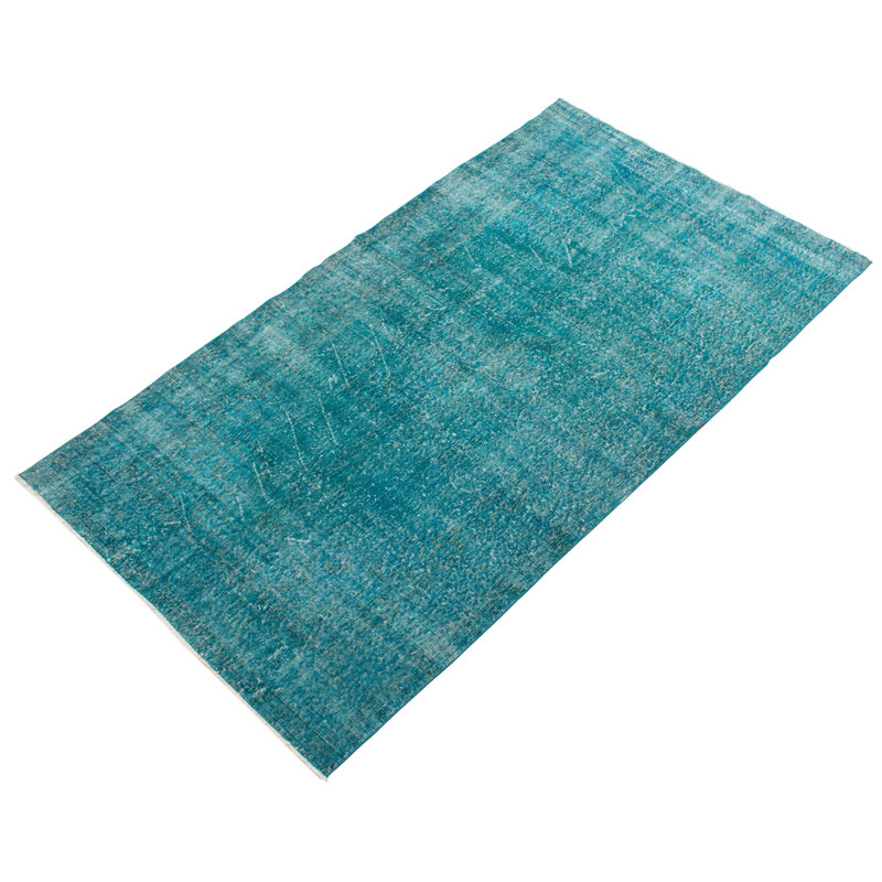 Tapis turquoise à transition de couleur 4 pi 7 po x 7 pi 11 po