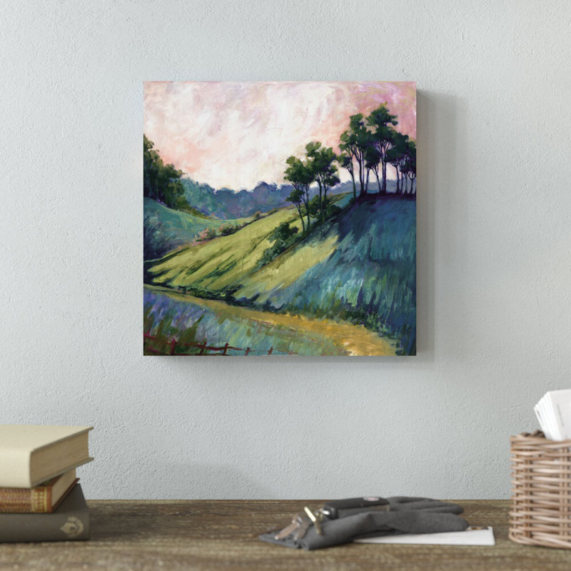 «Dusk Landscape», reproduction d'art sur toile tendue, H 12 po x l 12 po