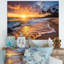 Photo de plage, coucher de soleil, Serenade IX - art mural plage côtière-1238991337-1238991351