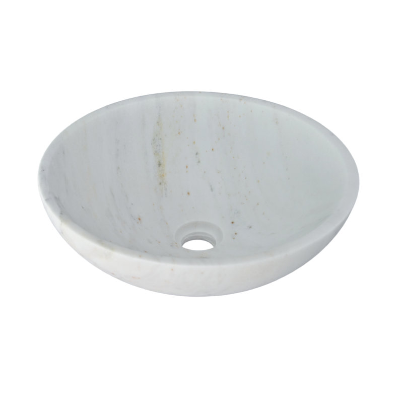 Elegant Marble Vessel Sink Natural Stone Modern Bathroom Luxury