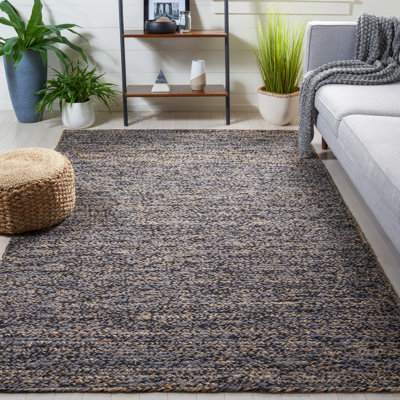 Tapis en laine / jute tissé à la main Jariell