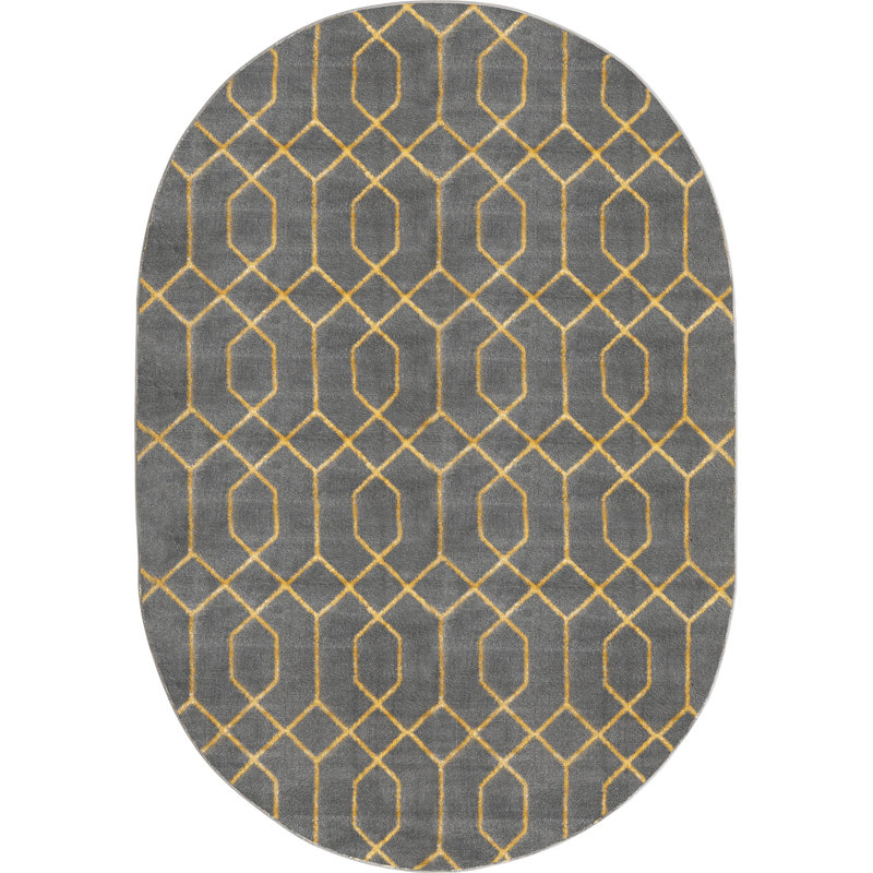 Corando Geometric Indoor Rug, Oval 4' x 6'