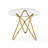 35.4-Inch Round Tempered Glass Dining Table, Suitable For 1-4 People, Space-Saving Small Kitchen Dining Table, Equipped With Sturdy Metal Table Legs, Suitable For Dining Room, Living Room,Gold