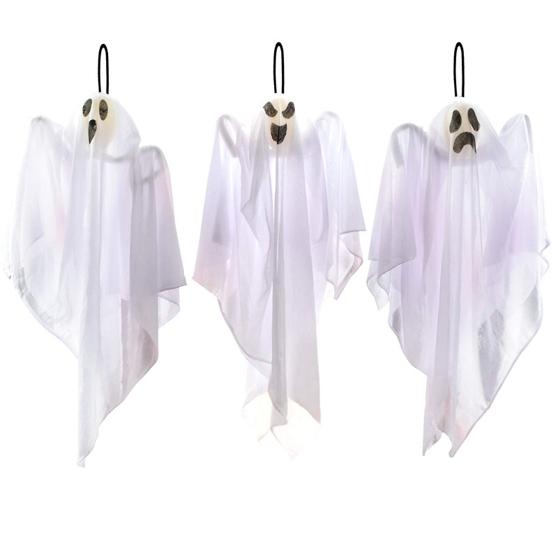 Décoration d'Halloween fantômes suspendus, 27.5-inch, 3Pcs
