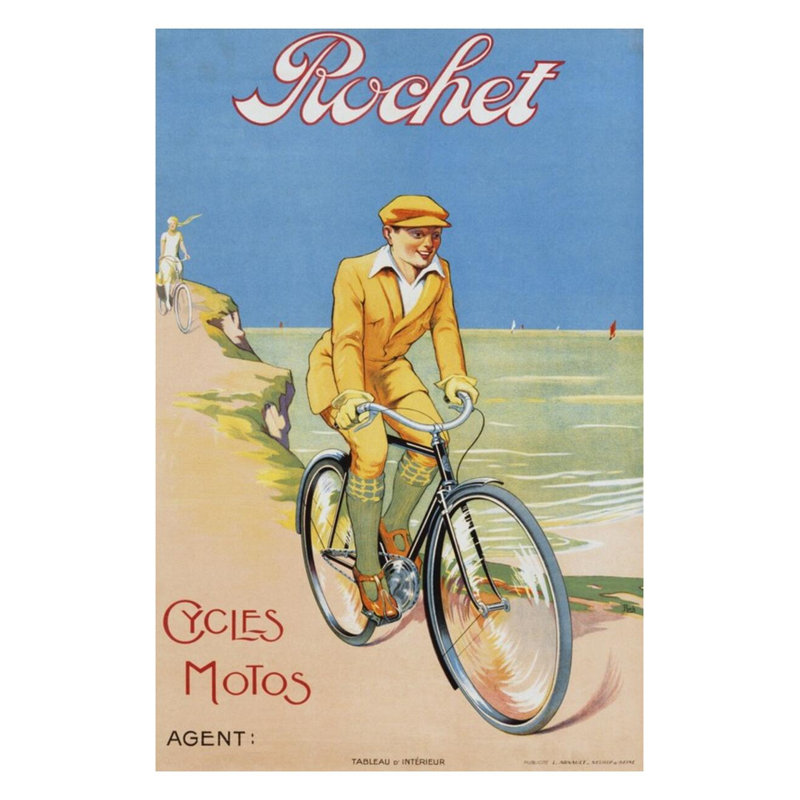 Affiche «Rochet Cycles Motos» par Inconnu - Estampe numérique, H 28 po x l 22 po