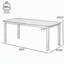 Table de salle à manger rectangulaire en acacia pour l'extérieur, spacieuse 6 places avec drainage rapide et style intemporel