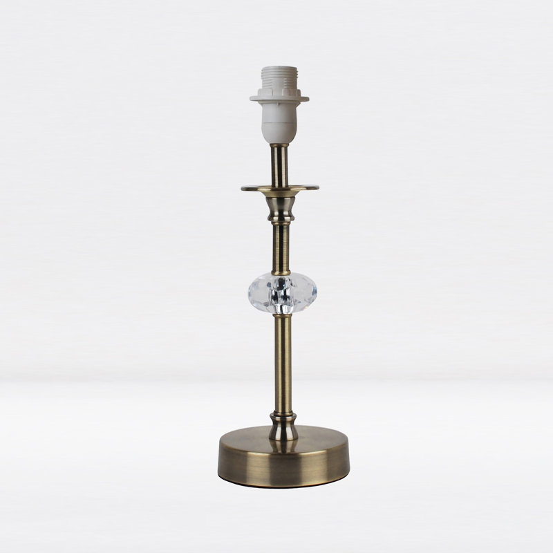 Avoca Lamp, Antique Brass, Grey