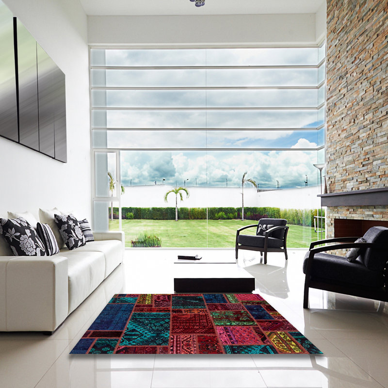 Tapis abstrait 5649, Carré 7 pi