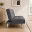 Canapé-lit pliant en tissu gris pour la maison - un style polyvalent pour le salon qui bascule facilement d'un canapé à un lit.