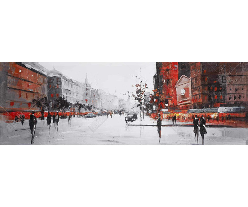 «Classic Street Scene» sur toile, H 16 po x l 48 po