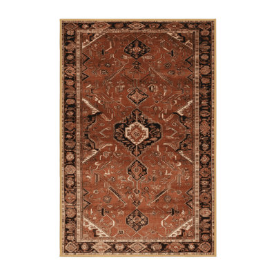 Machine Washable Persian Brown Area Rug