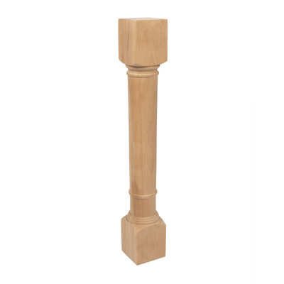Pied d'îlot de colonne en érable dur 35-1 / 4 po de hauteur. 1 pièce