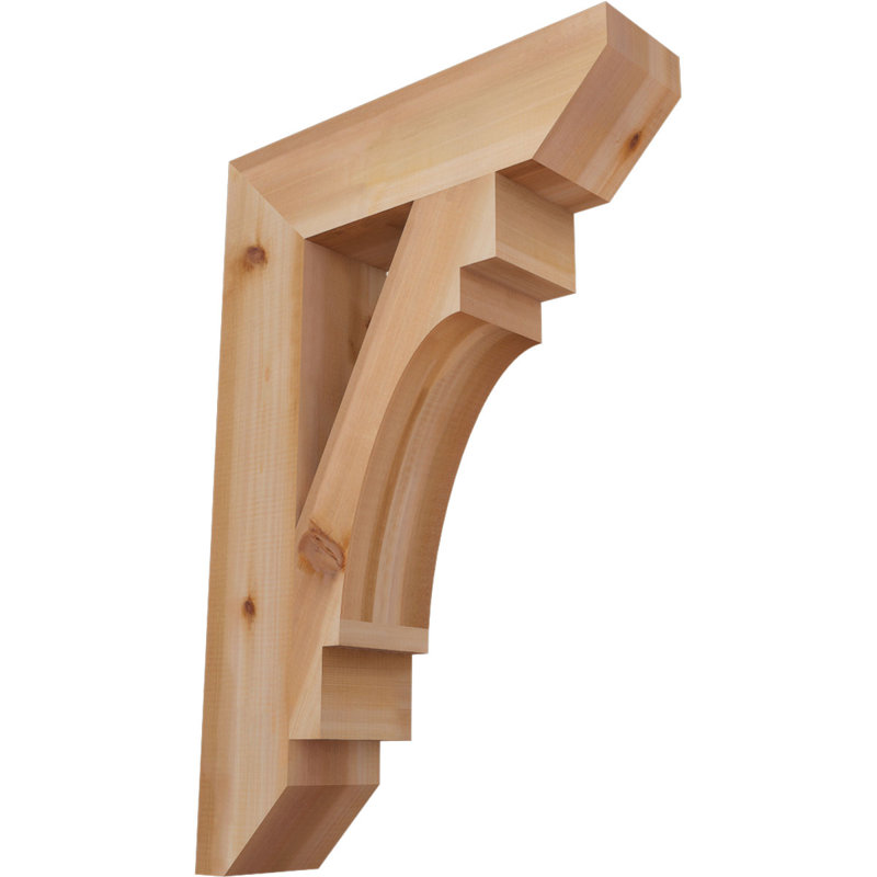 5 1/2"W x 24"D x 36"H Merced Slat Smooth Bracket, Western Red Cedar, Western Red Cedar (Smooth), 36" H x 5.5" W x 24" D