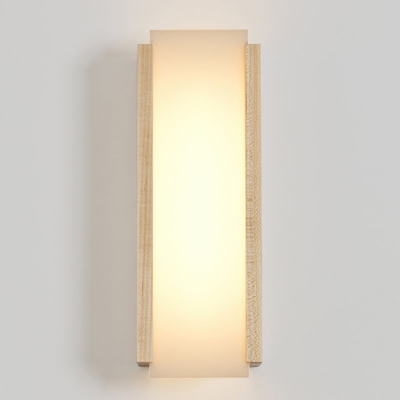 Applique murale encastrée à intensité variable à 1 lumière DEL Capio, Érable, Température d'ampoule de 2700K (chaud), 120V