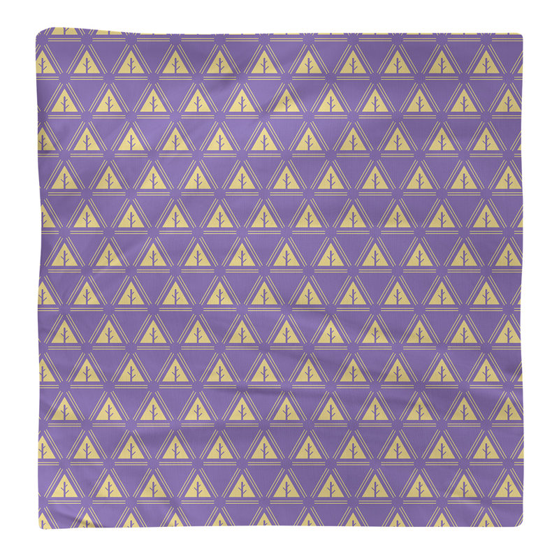 Serviette de coton à arbre minimaliste deux couleurs Barbra, H 0,1 po x l 22 po x P 22 po, Mauve / doré, Sergé de coton